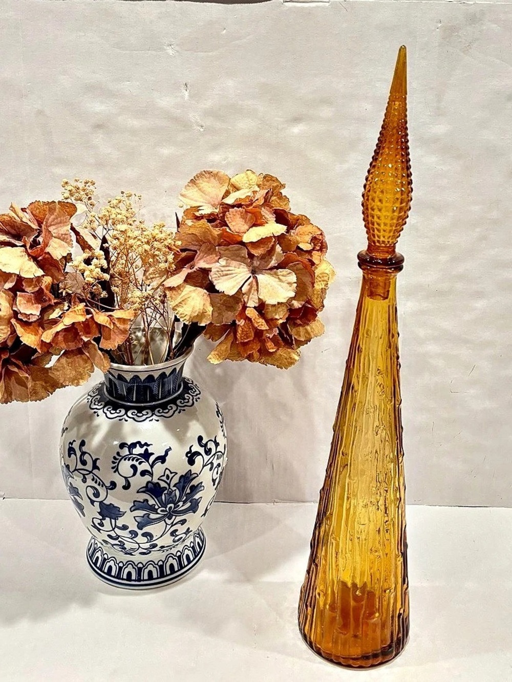 Empoli Amber Glass Vase with Stopper